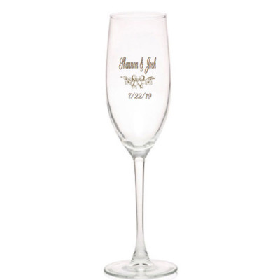 Clear Personalized Champagne Flute