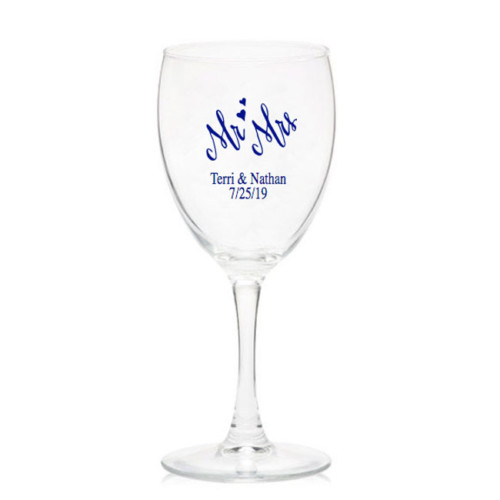 Clear Personalized Wine Glass 8.5oz 
