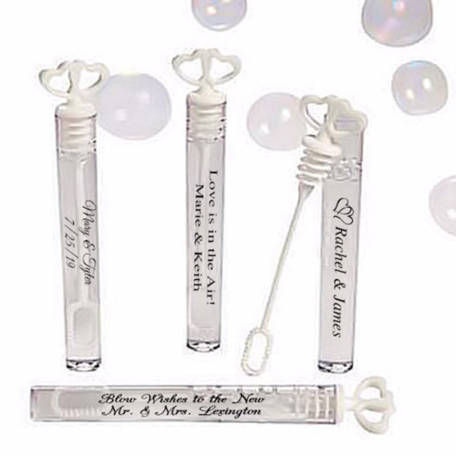 personalized wedding tube bubbles