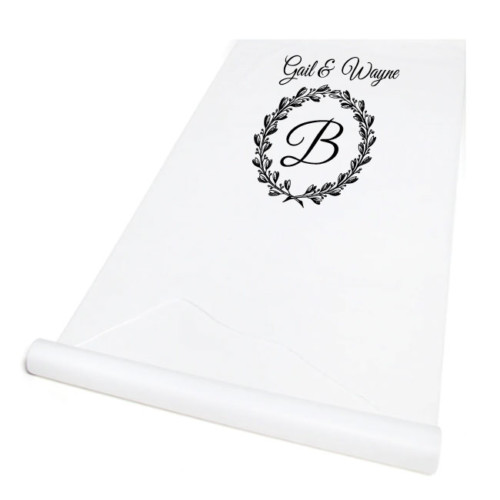 Personalized White Aisle Runner
