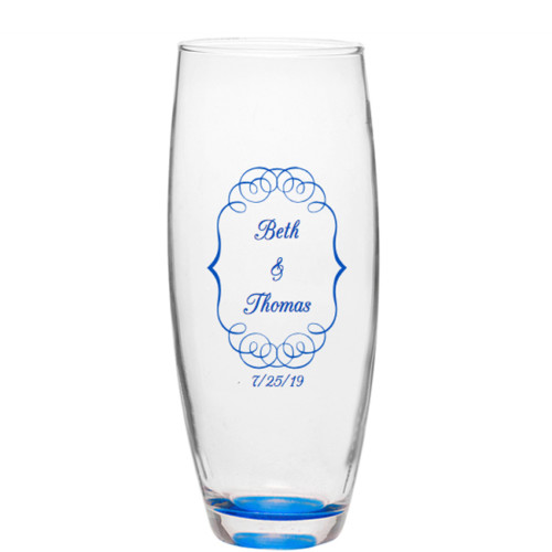 Colored Personalized Stemless Champagne Flute